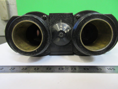 MICROSCOPE PART OPTICAL ZEISS GERMANY BINOCULAR HEAD OPTICS AS PIC #G2-A-64