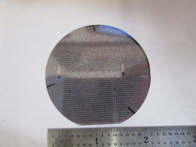 COLLECTABLE GOLD PLATED SILICON WAFER WITH ELECTRONIC COMPONENTS AS PIC &H8-C-34
