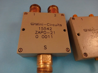 MINI CIRCUITS SPLITTER LOT ZAPD-21 MICROWAVE RF FREQUENCY AS IS #19-A-19