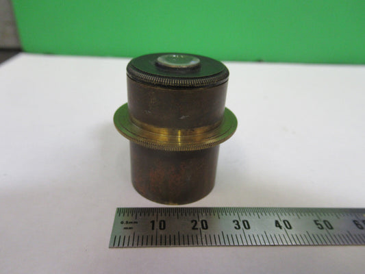 Antique Brass Henry Crouch London Lens Mounted Microscope Part AS Pic