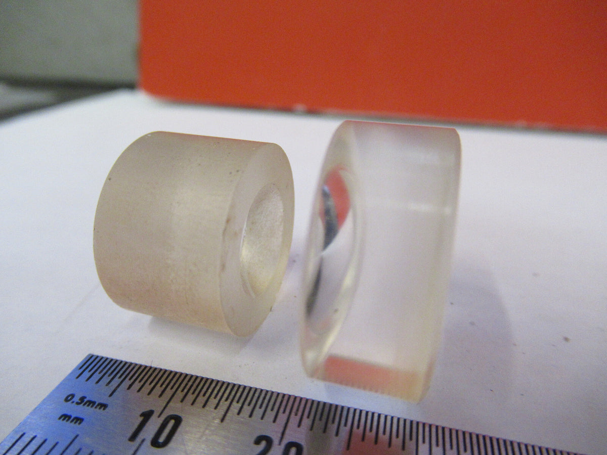 LOT 2ea OPTICAL GLASS LENS PLANO CONCAVE PL-CC OPTICS X3-B-56