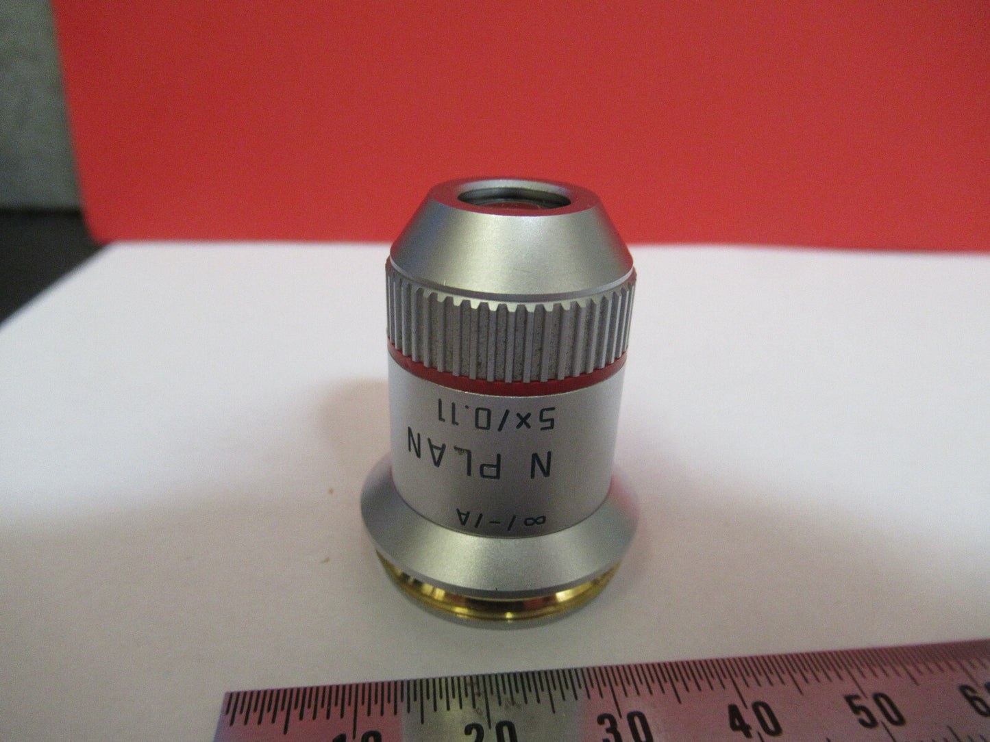 LEICA GERMANY 5X OBJECTIVE LENS 506029 MICROSCOPE PART AS PICTURED &3-DT-A3