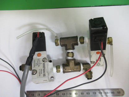 PNEUMATIC AIR SMC JAPAN VALVE ASSEMBLY AUTOMATION ROBOTIC AS PICTURED &83-FT-14