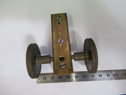 ANTIQUE BRASS BAUSCH LOMB KNOBS MACRO ADJUST MICROSCOPE PART AS PICTURED W3-C-02