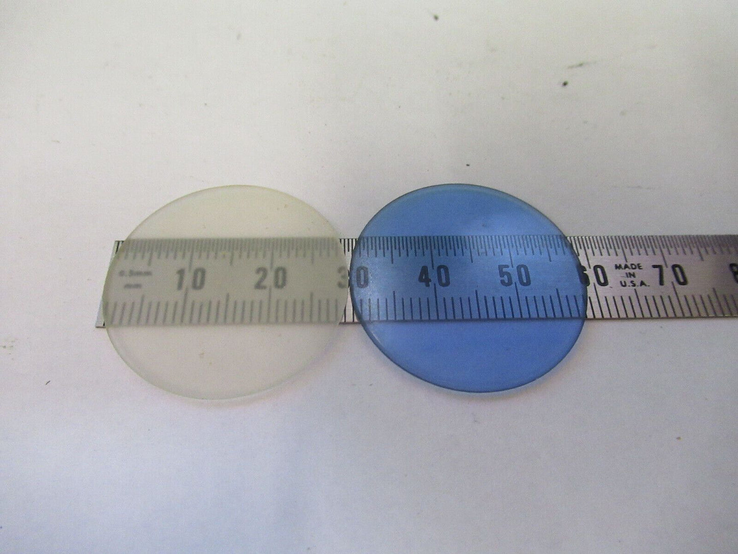 ANTIQUE SEIBERT PAIR GLASS FILTER DIFF BUE MICROSCOPE PART AS PICTURED #R1-B-35