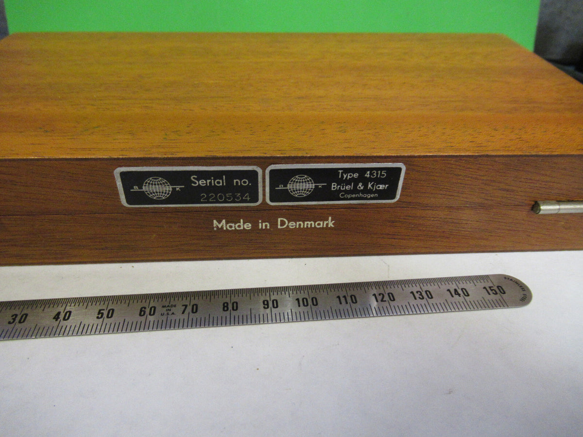 Empty Brüel & Kjær Denmark Mahogany Wood Box Instrument