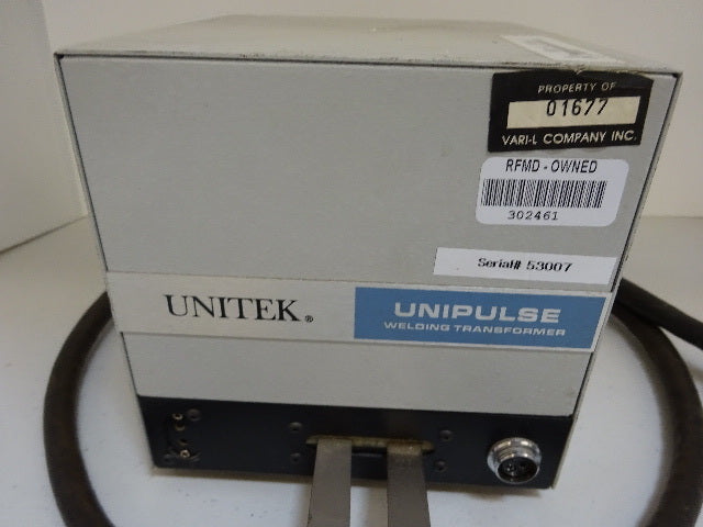 UNITEK MIYACHI UNIPULSE WELDING TRANSFORMER PART UNTESTED ITEM  AS IS #TC-2