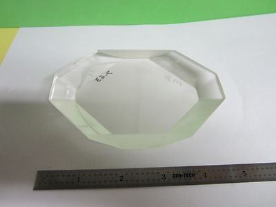 optical truncated thick glass plate [Has Speck] AS IS