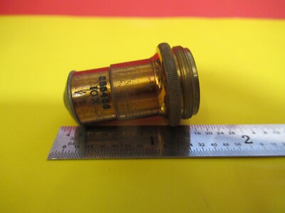 ANTIKES SPENCER BUFFALO MESSING OBJEKTIV 10X MIKROSKOP TEIL WIE PIC &amp; FT-6-156