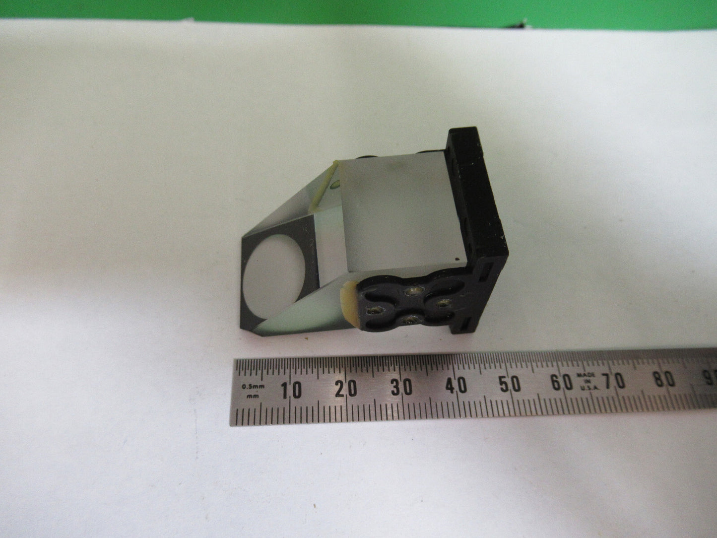LEICA GERMANY GLASS PRISM HEAD OPTICS MICROSCOPE PART AS PICTURED 80-B-39