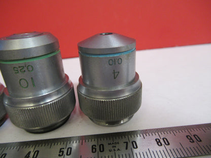 SWIFT LOT 43X 10X 4X MICROSCOPE PART OBJECTIVE AS PICTURED Y5-A-52