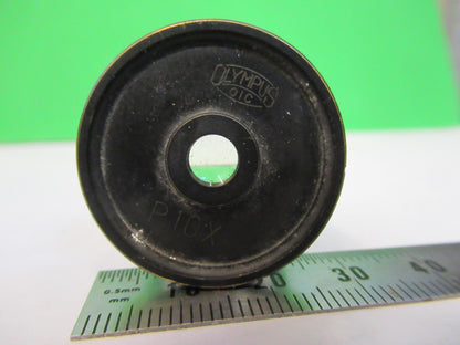 OLYMPUS JAPAN OIC P10X EYEPIECE LENS MICROSCOPE PART AS PICTURED S1-B-23
