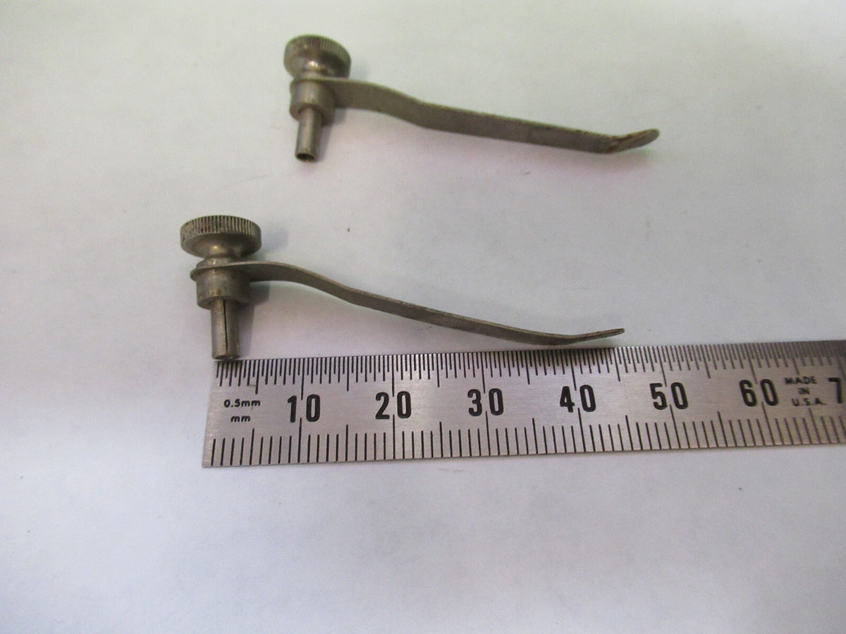 Carl Zeiss AG Germany Antique Pair Clips Rare Microscope Part