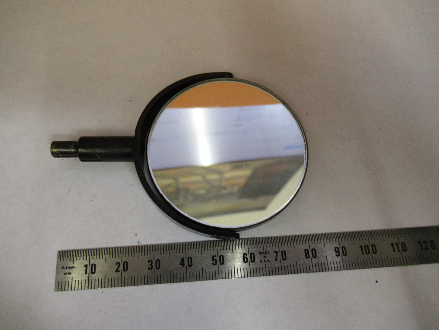 ANTIQUE BAUSCH LOMB MIRROR ASSEMBLY OPTICS MICROSCOPE PART AS PICTURED X6-A-15