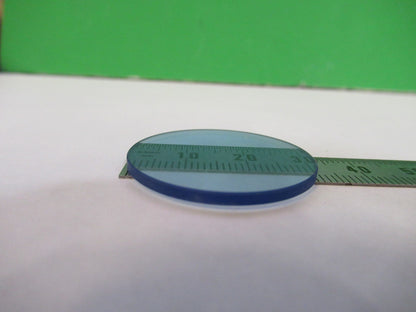 ZEISS GERMANY GLASS FILTER LIGHT BLUE OPTICS MICROSCOPE PART AS PICTURED V8-B-31
