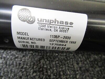 HELIUM NEON UNIPHASE LASER 19" LENGTH 10 mA OPTICS max as pictured &TC-2