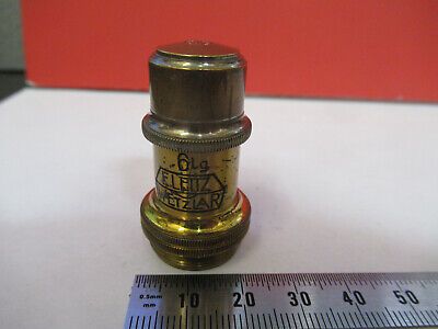 ANTIQUE BRASS LEITZ 6lg GERMANY OBJECTIVE MICROSCOPE PART AS PICTURED &87-FT-37