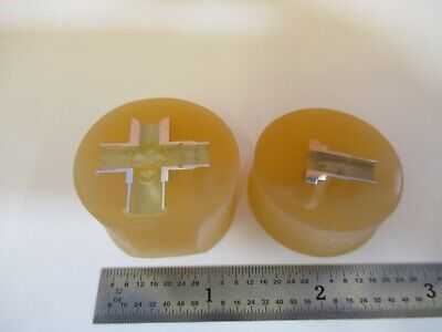 Lot 2 ea METALLOGRAPHIC METAL CROSS SECTION SPECIMEN MICROSCOPY SAMPLE &A7-A-30