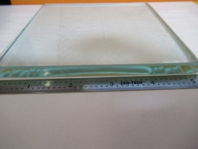 GLASS STAGE [dirty] PLATE SPECIMEN MICROSCOPE PART AS PICTURED &A3-B-10