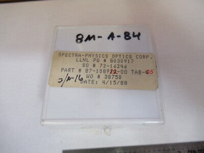 SPECTRA PHYSICS OPTICAL COATED FUSED SILICA LENS AS PICTURED &8M-A-84