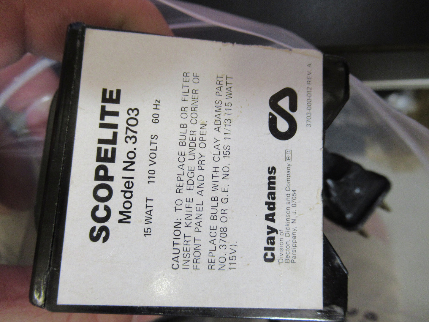 Scopelite Lamp No Bulb Microscope Part Optics