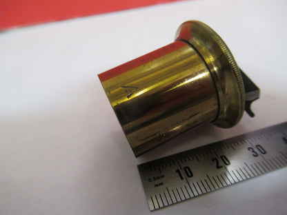Rare Antique Brass Eyepiece Ocular Lens UK Microscope Part