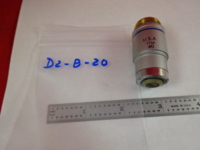 Microscope Part Reichert Plan Achro Objective [cloudy] 40X Optics
