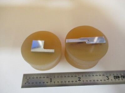 Lot 2 ea METALLOGRAPHIC METAL CROSS SECTION SPECIMEN MICROSCOPY SAMPLE &A7-A-25