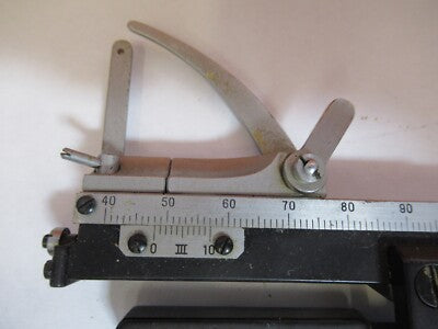 Antique Japan Stage Clips Xy Micrometer Microscope Part