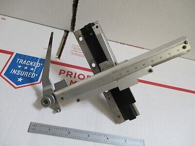 MICROMETER CLIPS STAGE JAPAN MICROSCOPE PART AS PICTURED &12-A-98