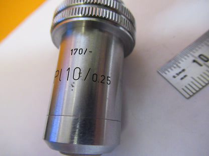 LEITZ WETZLAR 10X /170 OBJECTIVE LENS OPTIC MICROSCOPE PART AS PICTURED Y3-A-88