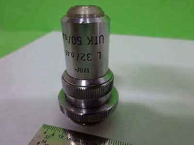 MIKROSKOPTEIL OBJEKTIV LEITZ DEUTSCHLAND L 32 UTK + IRIS-OPTIK WIE IST BIN#V3-B-14