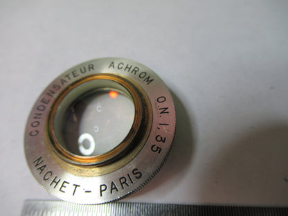 ANTIQUE BRASS NACHET PARIS CONDENSER LENS ASSEMBLY MICROSCOPE PART X2-A-09