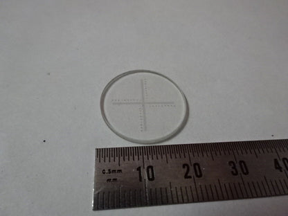 Reticle Crosshair + Micrometer Glass Optical Microscope Part Optics