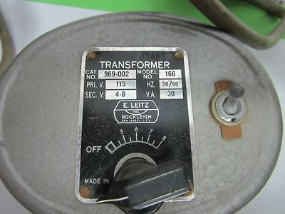 Microscope Part Ernst Leitz Vintage Transformer Lamp Illuminator