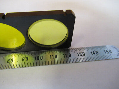 Ernst Leitz Wetzlar Slide Yellow Filter Optics Microscope Part
