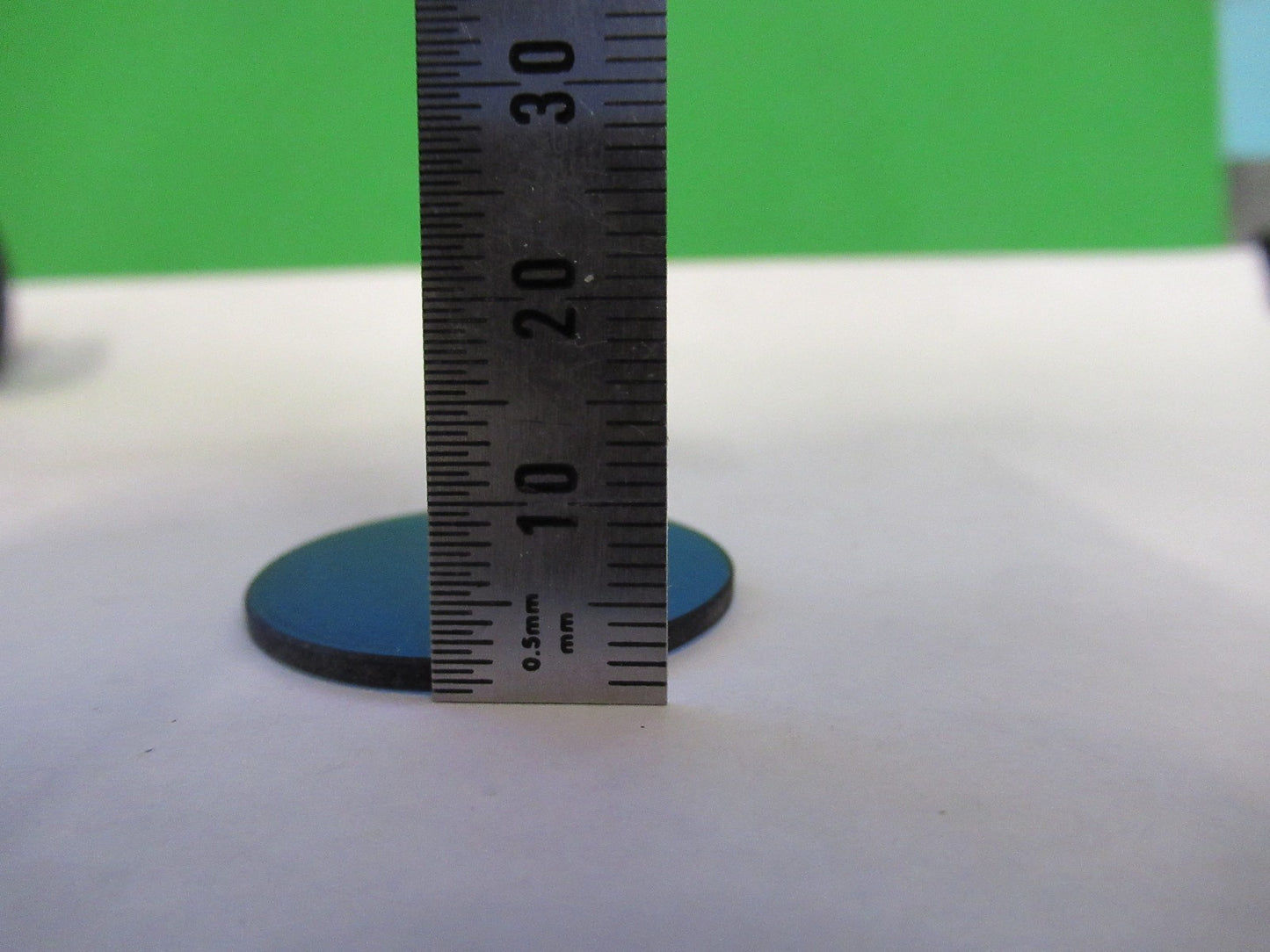 ZEISS GERMANY GLASS FILTER BLUE B12 GERMANY MICROSCOPE PART AS PICTURED V8-B-09