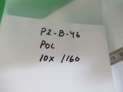 ZEISS OBJECTIVE POL 10X /160 POLARIZATION MICROSCOPE PART AS PICTURED P2-B-46