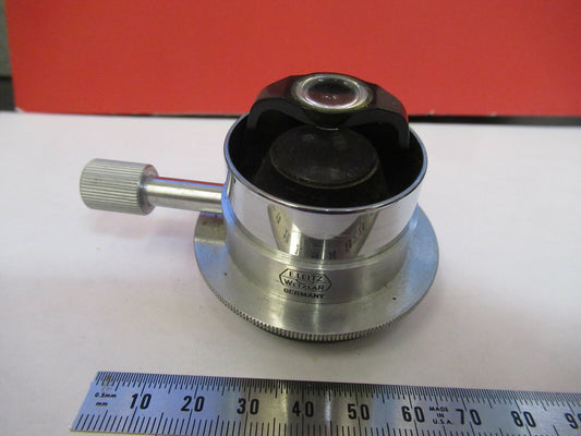 Ernst Leitz Wetzlar Condenser + Iris Diaphragm Microscope Part