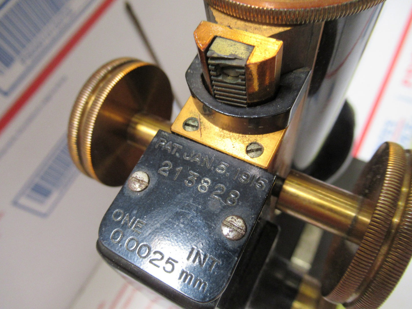 BRASS ANTIQUE BAUSCH LOMB MICROSCOPE WELCH SCIENTIFIC AS PICTURED LOB