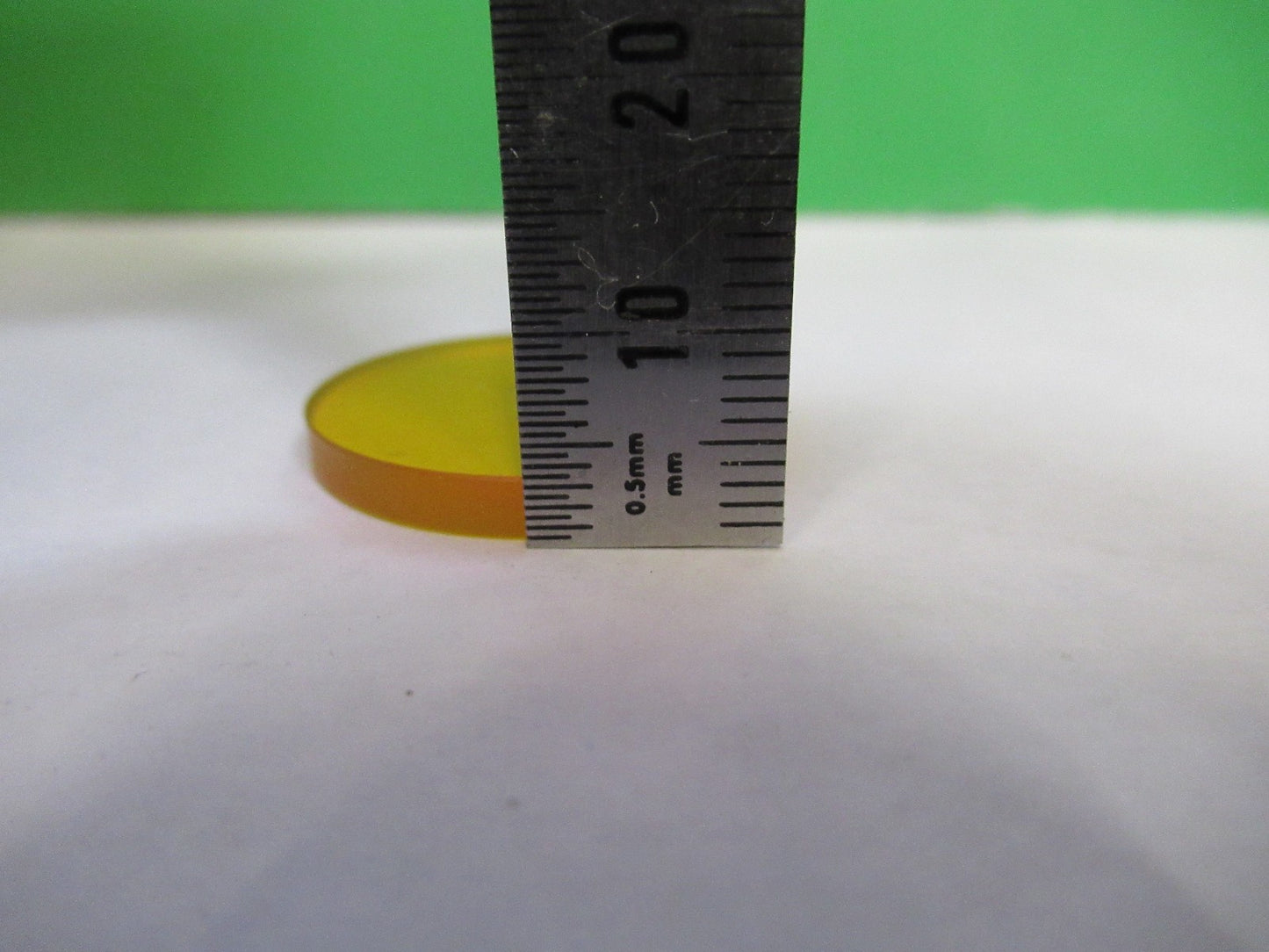 OPTICAL GLASS YELLOW FILTER LASER OPTICS LENS AS PICTURED U8-A-125