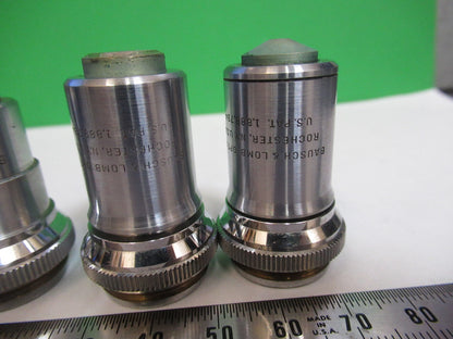 LOT OBJECTIVES LENSES BAUSCH LOMB MICROSCOPE PART AS PICTURED &S9-B-53