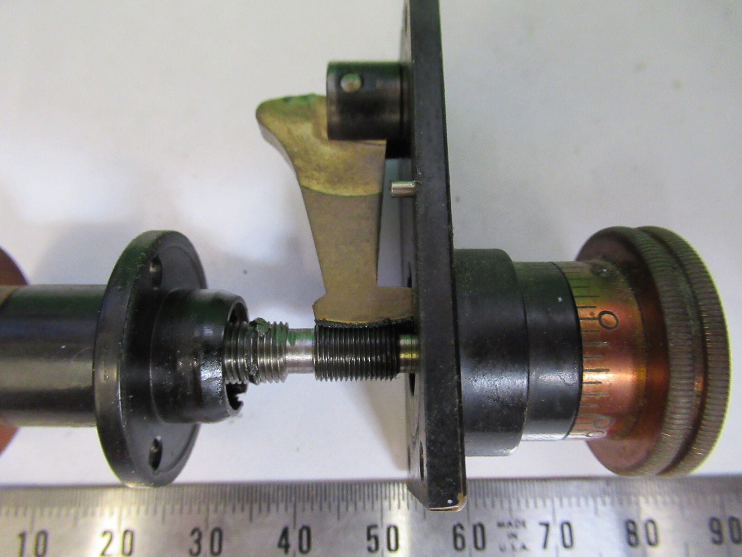ANTIQUE BAUSCH LOMB MICRO STAGE KNOBS BRASS MICROSCOPE PART AS PICTURED S7-A-07