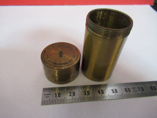 Empty Bausch & Lomb Brass Objective Canister Microscope Part