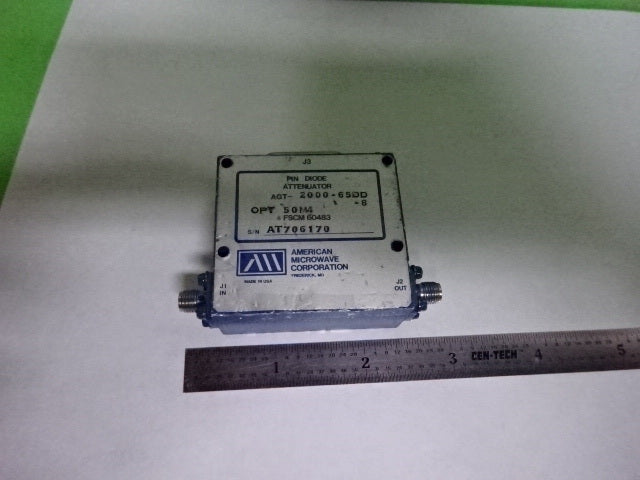 ATTENUATOR FREQUENCY RF PIN DIODE ATTENUATOR AGT-2000 MICROWAVE AS IS #7B-A-02