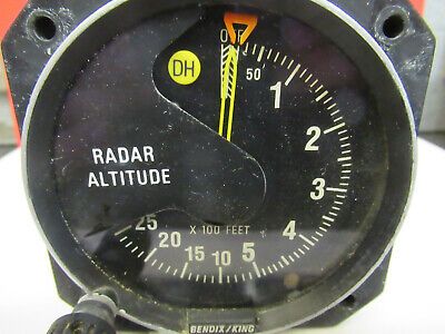 BENDIX KING RADAR ALTITUDE 066-3054-01 INDICATOR AIRCRAFT AS PICTURED &C1-A-11