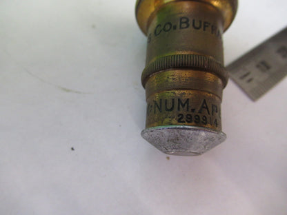ANTIQUE BRASS SPENCER LENS 44X OBJECTIVE MICROSCOPE PART AS PICTURED V1-A-24