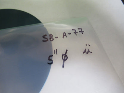 SILICON WAFER SINGLE CRYSTAL 5" DIAMETER COATED AS PICTURED &S8-A-77