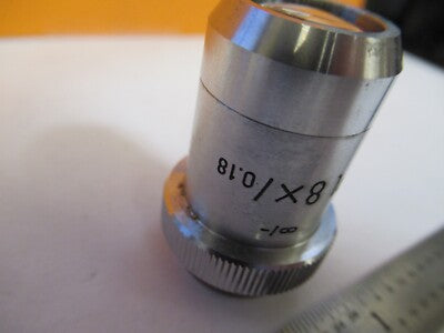 LEITZ WEZTLAR OBJECTIVE PL 8X INFINITY OPTICS MICROSCOPE PART AS PIC &H8-C-19