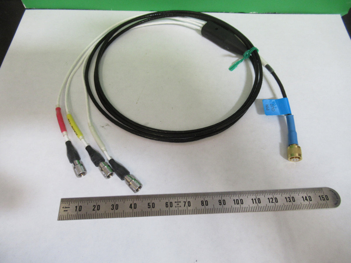 4 Feet Triaxial Cable 1/4-28 jto 10-32 for Piezo Accelerometer Pictured
